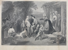 Load image into Gallery viewer, Christian Schussele, after. Home on a Furlough. Engraving by John Sartain. 1864.

