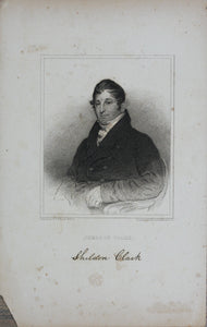 Samuel Finley Breese Morse P.N.A., after. Portrait of Sheldon Clark. Engraving by Daggett, Hinman & Co. Mid XIX C.