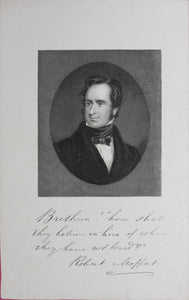 George Baxter, after. Portrait of Reverend Robert Moffat. Engraving. Mid XIX C.