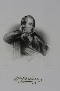 Thomas Sully, after. Portrait of William Maclure. Engraving by David C. Hinman. Mid XIX C.
