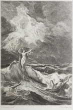 Load image into Gallery viewer, Friedrich Preller the Elder, after. Leucothea Saving Odysseus. Engraving by Hans Meyer. 1880-1890.
