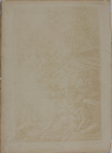 Lodovico Gimignani, after. Death of St Francis Xavier. Etching by Anne Claude Philippe de Tubières, Comte de Caylus. 1742.