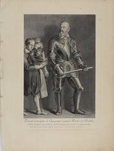 Load image into Gallery viewer, Michelangelo da Caravaggio, after. Portrait of Adolphe de Vignacourt, Grand Master of Malthe. Engraving by Nicolas de Larmessin III. 1742.
