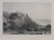 Load image into Gallery viewer, William Leighton Leitch, after. The Town and Castle of Heidelberg, Rhine. Etching by John Cousen. 1825-1880&nbsp;(circa).
