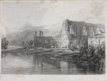 Load image into Gallery viewer, Joseph Mallord William Turner, after. St Agatha’s Abbey, Easby. Engraving by John Le Keux. 1822.

