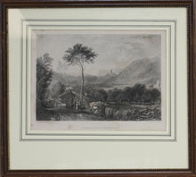 Load image into Gallery viewer, Joseph Mallord William Turner, after. Hornby Castle, Yorkshire. Engraving by William Radclyffe. 1822 (circa).
