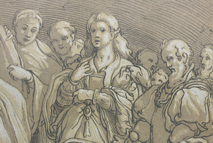 Federico Zuccaro, after. Emperor Henry IV at the Feet of Pope Gregory VII. Engraving by Anne Claude Philippe de Tubières, Comte de Caylus. 1742.