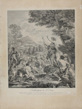 Load image into Gallery viewer, Giovanni Battista Gaulli, after. St John the Baptist. Engraving by Bernard Lépicié. 1742.
