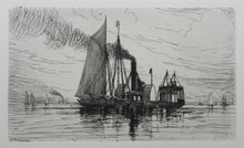 Load image into Gallery viewer, Henry Farrer. The Tow. Etching. 1881.
