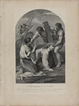 Load image into Gallery viewer, Andrea Sacchi, after. Carrying the Cross. Engraving by Simon Vallée. 1742.
