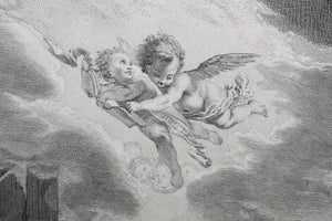Domenico Fetti, after. Adoration of the shepherds. Engraving by Simon François Ravenet I. 1742