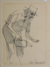 Load image into Gallery viewer, Bill Hendrix. Two Studies of Figures in Motion. Drawings. Circa 1970s–1990s.
