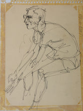 Load image into Gallery viewer, Bill Hendrix. Two Studies of Figures in Motion. Drawings. Circa 1970s–1990s.
