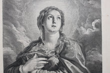 Load image into Gallery viewer, Domenico Fetti, after. The Interior of the Blessed Virgin. Engraving by Frédéric Horthemels. 1742.
