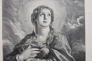 Domenico Fetti, after. The Interior of the Blessed Virgin. Engraving by Frédéric Horthemels. 1742.
