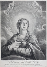 Load image into Gallery viewer, Domenico Fetti, after. The Interior of the Blessed Virgin. Engraving by Frédéric Horthemels. 1742.
