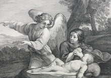 Load image into Gallery viewer, Andrea Sacchi, after. Hagar. Engraving by Charles Simonneau. 1742.
