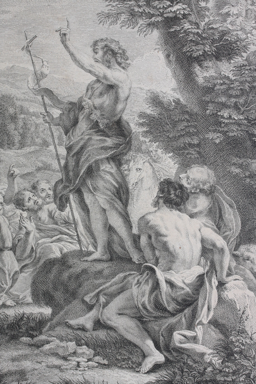 Giovanni Battista Gaulli, after. St John the Baptist. Engraving by Bernard Lépicié. 1742.