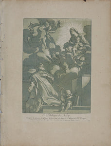 Luigi Garzi, after. St Philippe de Néry. Engraving by Anne Claude de Caylus. 1742.