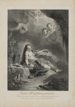 Load image into Gallery viewer, Benedetto Luti, after. Saint Magdalene penitent. Engraving by Nicolas Beauvais. 1742.
