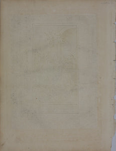 Giovanni Bonatti, after. A holy abbot restoring sight to a blind man. Engraving by Anne Claude de Caylus. 1742.