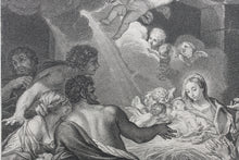 Load image into Gallery viewer, Carlo Maratti, after. The adoration of the shepherds. Engraving by Jean de Poilly. 1742.
