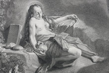 Load image into Gallery viewer, Benedetto Luti, after. Saint Magdalene penitent. Engraving by Nicolas Beauvais. 1742.
