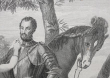 Load image into Gallery viewer, Paolo Veronese, after. Mars disarmed by Venus. Engraving by Michel Aubert. 1742.
