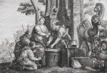 Load image into Gallery viewer, Paolo Veronese, after. Rebecca. Engraving by Jean Moyreau. 1742.
