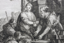 Load image into Gallery viewer, Paolo Veronese, after. Rebecca. Engraving by Jean Moyreau. 1742.
