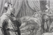 Load image into Gallery viewer, Jacopo Tintoretto, after. The Birth of Saint John the Baptist. Engraving by Frédéric Horthemels. 1742.
