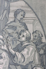 Load image into Gallery viewer, Pietro de&#39; Pietri, after. The Virgin and child with saints. Engraving by Anne Claude de Caylus. 1742.
