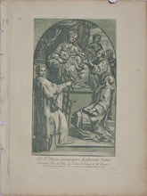 Load image into Gallery viewer, Pietro de&#39; Pietri, after. The Virgin and child with saints. Engraving by Anne Claude de Caylus. 1742.

