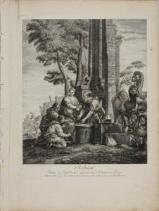 Paolo Veronese, after. Rebecca. Engraving by Jean Moyreau. 1742.