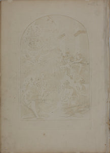 Pietro Testa, after. Martyrdom of St Angelo. Engraving by Anne Claude de Caylus. 1742.