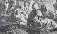 Load image into Gallery viewer, Pier Francesco Mola, after. Preaching of St John. Engraving by Jacques Philippe Le Bas. 1742.
