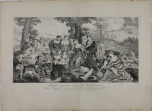 Load image into Gallery viewer, Bonifazio Veronese, after. Moses brought before Pharaoh&#39;s daughter. Engraving by Pierre Aveline. 1742.
