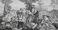 Load image into Gallery viewer, Bonifazio Veronese, after. Moses brought before Pharaoh&#39;s daughter. Engraving by Pierre Aveline. 1742.
