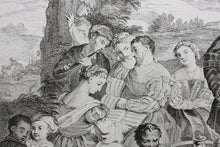 Load image into Gallery viewer, Bonifazio Veronese, after. Moses brought before Pharaoh&#39;s daughter. Engraving by Pierre Aveline. 1742.
