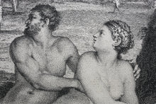 Load image into Gallery viewer, Andrea Meldolla, called Schiavone, after. Jupiter et Io. Etching by Pierre Aveline. 1742.
