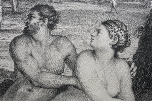 Andrea Meldolla, called Schiavone, after. Jupiter et Io. Etching by Pierre Aveline. 1742.
