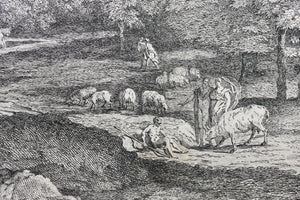 Andrea Meldolla, called Schiavone, after. Jupiter et Io. Etching by Pierre Aveline. 1742.