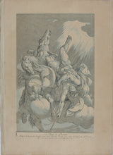 Load image into Gallery viewer, Giuseppe Cesari d&#39;Arpino, after. The fall of Phaethon. Engraving by Anne Claude de Caylus. 1742.
