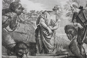 Paolo Veronese, after. Rebecca. Engraving by Louis Jacob. 1742.