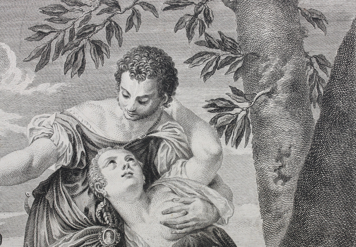 Paolo Veronese, after. Venus and Adonis. Engraving by Simon François R ...