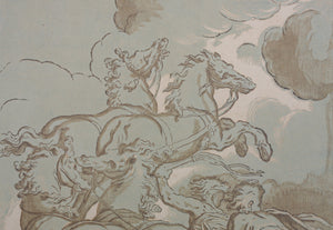 Paolo Farinati, after. The Sun's chariot. Engraving by Nicolas Lesueur. 1742.