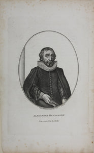 Sir Anthony van Dyck, after. Wenceslaus Hollar, after. Portrait of Alexander Henderson. Engraving by Adam. 1796.