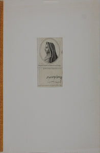 Portrait of Margaret Countess of Richmond and Derby. Etching. Late XVIII C.
