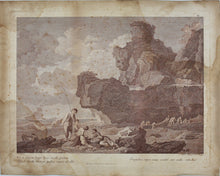Load image into Gallery viewer, Joseph Vernet, after. Coastal scene. Engraving by Francesco del Pedro. Late XVIII - early XIX C.
