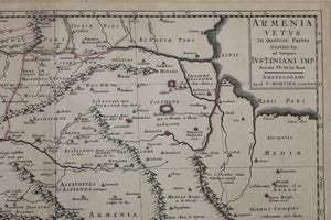 Philippe de La Rue. The map of Armenia at the time of Justinian. Published by C. Mortier. XVIII C.